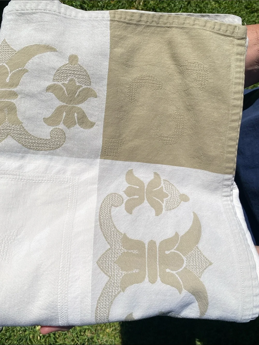 Le Jacquard Francais Primrose Bordier Pour Tablecloth & 4 napkins  100% Cotton